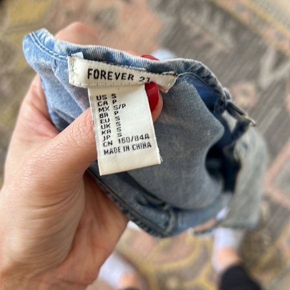 FOREVER 21 Acid Washed Ruffle Tank - Picture 7 of 7